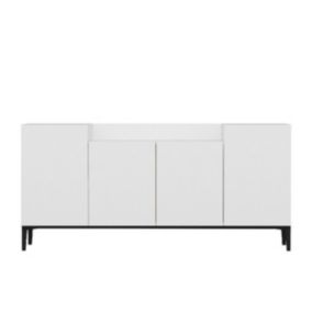 Armoire à Usages Multiples Annalisa, Blanc, Panneau d'Aggloméré Mélaminé, 160x42x75 cm, EPIKASA
