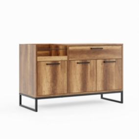 Armoire à Usages Multiples Yukon, Noyer, Panneau d'Aggloméré Mélaminé, 114,4x45x71 cm, EPIKASA