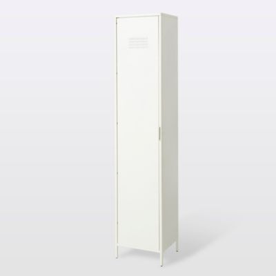 Armoire vestiaire GoodHome Saranda métal blanc L. 40 x H. 190 x P. 36