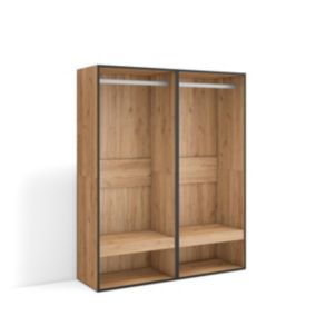 Armoire Vestiaire ouvert, 120x35x145 cm, Chambre à coucher, pièce, Chêne