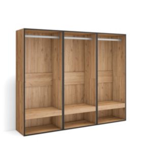 Armoire Vestiaire ouvert 180x35x145cm couleur chêne