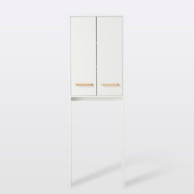 Armoire WC GoodHome Ladoga blanc L. 60 x H. 190 x P. 15 cm