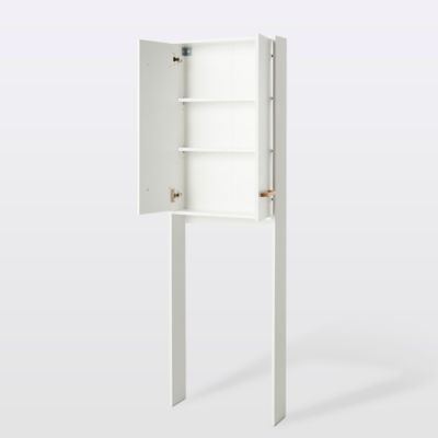 Armoire WC GoodHome Ladoga blanc L. 60 x H. 190 x P. 15 cm