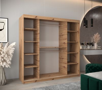 Armoire York 1 a portes coulissantes H. 200 x L. 200 x P. 62 2 portes