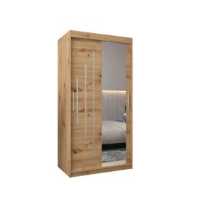 Armoire York 2 a portes coulissantes H. 200 x L. 100 x P. 62 2 portes