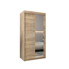 Armoire York 2 a portes coulissantes H. 200 x L. 100 x P. 62 2 portes