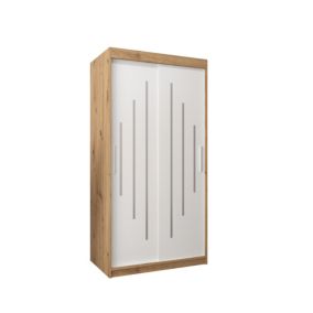 Armoire York a portes coulissantes H. 200 x L. 100 x P. 62 2 portes