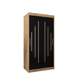 Armoire York a portes coulissantes H. 200 x L. 100 x P. 62 2 portes