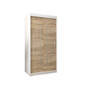 Armoire York a portes coulissantes H. 200 x L. 100 x P. 62 2 portes