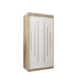 Armoire York a portes coulissantes H. 200 x L. 100 x P. 62 2 portes