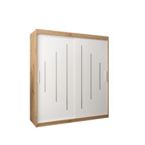 Armoire York a portes coulissantes H. 200 x L. 180 x P. 62 2 portes