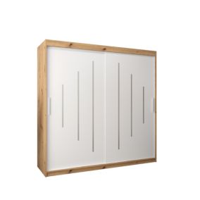 Armoire York a portes coulissantes H. 200 x L. 200 x P. 62 2 portes