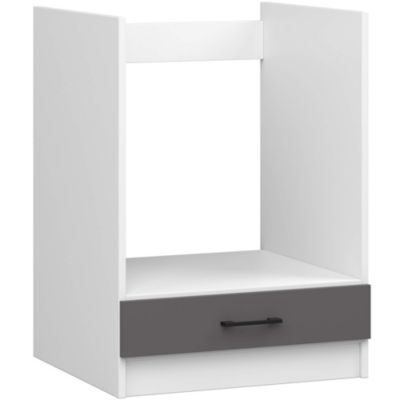 Armoires de cuisine basse AKORD S60 à four OLIWIA Blanc 60 cm 1 porte couleur Gris Graphite 1 étagère 60x55x82 cm