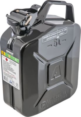 Arnold Bidon à carburant métallique, 5 l, noir