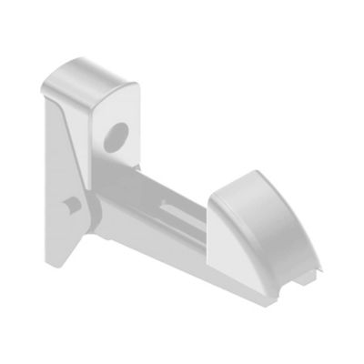 Arrêt automatique, aluminium, pour volet battant, coloris blanc, 50 mm