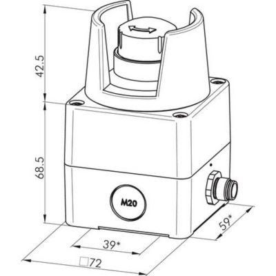 Arrêt d'urgence SIL 1 NF (R), 1 NO (T) IP65, boîtier monté M12, 1 pc(s)
