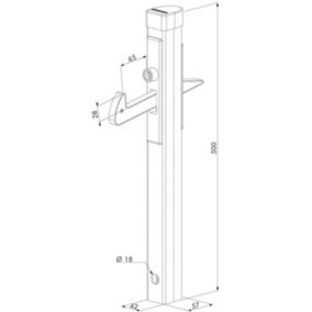 Arrêt de portillon - LOCINOX - UGC - Aluminium - Réglable - Butée en caoutchouc