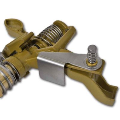 Arroseur à impulsion sur piquet zinc métal 2 pièces vidaXL