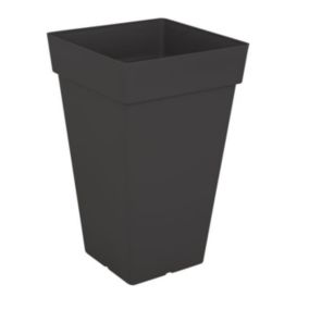 ARTEVASI Pot de fleurs Capri carré haut - 65 cm - Gris anthracite