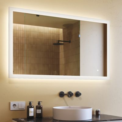 Artforma Miroir de Salle de Bain LED 120x70, Miroir LED avec tactile, 3 températures de Couleur (3000K- 6500K)