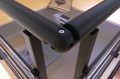 Articulation en aluminium noir pour main courante