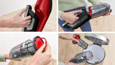 Aspirateur balai 2en1 rechargeable 28v rouge Bosch BBH3ZOO28 flexxo pro animal