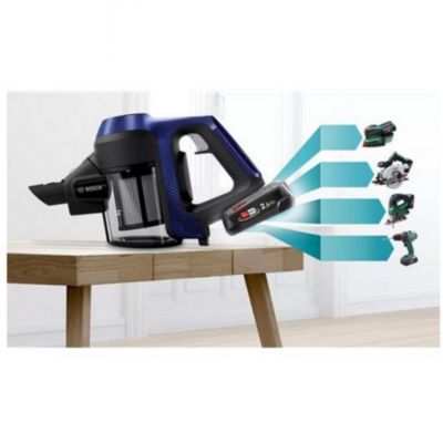 Aspirateur balai rechargeable 18v bleu nuit Bosch BBS611MAT unlimited série 6