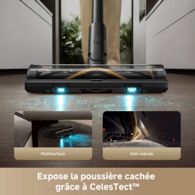 Aspirateur Balai  sans Fil - DREAME Z10 - 210AW - Filtration 99,99% HEPA H14 - Détection poussiere - Réglage Auto de l'Aspirat