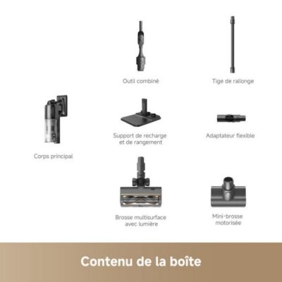 Aspirateur Balai  sans Fil - DREAME Z10 - 210AW - Filtration 99,99% HEPA H14 - Détection poussiere - Réglage Auto de l'Aspirat