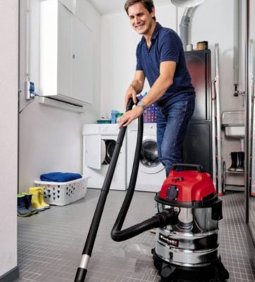 Aspirateur eau et poussière TC-VC 1820 SA, 20 L, 1 250 W, cuve inox, soufflerie et accessoires.