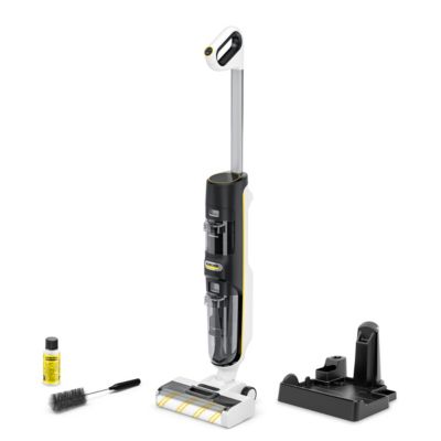 Aspirateur laveur KARCHER FCV4, sans fil, 200m², aspire lave et sèche