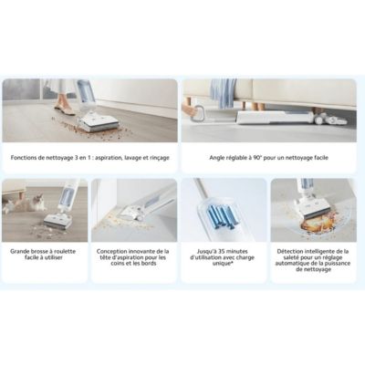 Aspirateur laveur rechargeable 220w v blanc Xiaomi W10 PRO