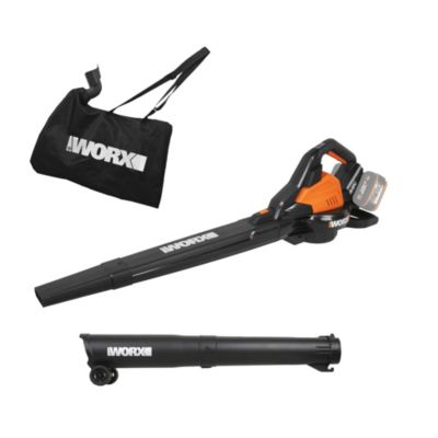 Aspirateur souffleur broyeur 2x20V WORX - WG583E.9 (moteur brushless, 335 km/h, sac et harnais, sans batterie ni chargeur)