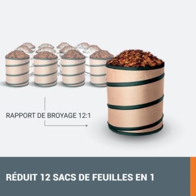 Aspirateur souffleur broyeur 2x20V WORX - WG583E.9 (moteur brushless, 335 km/h, sac et harnais, sans batterie ni chargeur)