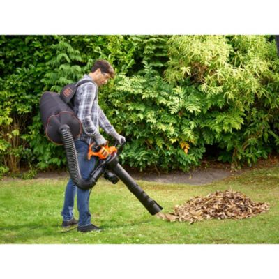 Aspirateur souffleur broyeur filaire 3000 W - 864 m³/h - ratio 16:1 - avec sac de 72 L - Black+Decker BEBLV300-QS