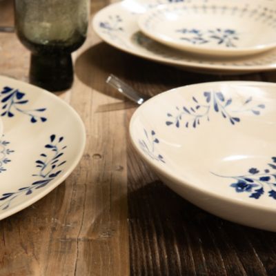 Assiette creuse Appoline bleue 22 cm (lot de 6)