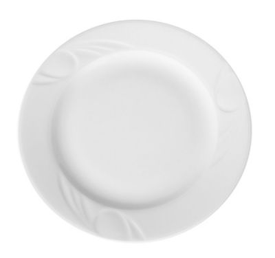 Assiette plate porcelaine blanche décorée   320 mm - Lot de 6 - Hendi