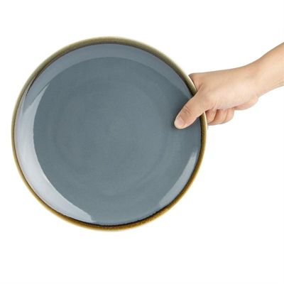 Assiette Plate Ronde Couleur Océan 230 mm - Lot de 6