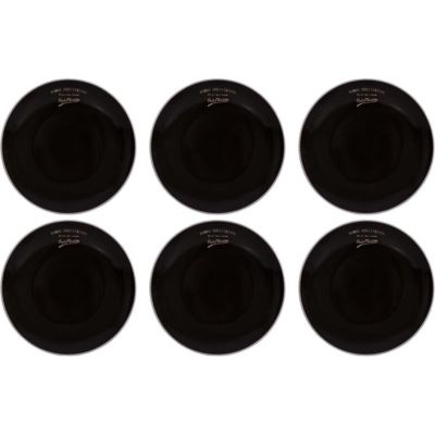 Assiettes en grès noir Bonne dégustation (Lot de 6) Assiettes plates 27 cm