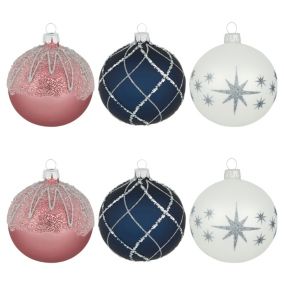 Assortiment 6 boules en verre Midnight