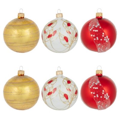6 Boules En Verre Soufflé à La Bouche - Diamètre 6 Cm, Transparentes - Décoration Sapin Noël, Jardin, Fenêtre