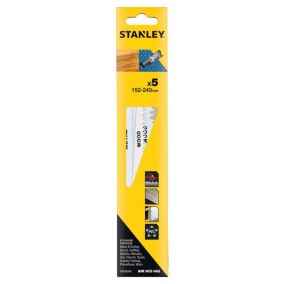 Assortiment de 5 lames scie sabre 152-240mm Stanley STA28205-XJ