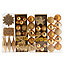 Assortiment de décorations de noël dorées, 100 pièces