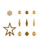 Assortiment de décorations de noël dorées (50 pièces)