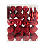 Assortiment de décorations de noël rouges, 50 pièces