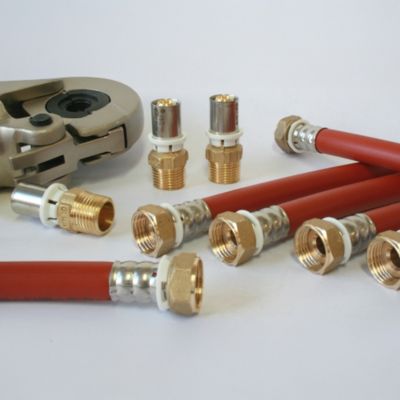 Assortiment raccord droit à sertir tube PER Ø16 mm Somatherm for you 10 pièces