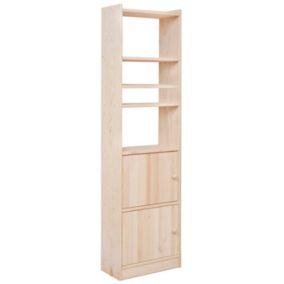 ASTIGARRAGA KIT LINE, Bibliothèque Gala avec portes, 6 étagères, bois de pin, largeur 49,6 cm