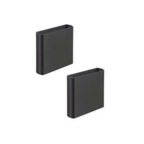 ASTIGARRAGA KIT LINE, Lot de 2 pièces d'union pour casiers à bouteilles Rioja, plastique recyclé noir