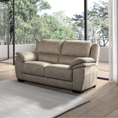 ASTIO - Canapé Fixe 2 Places Tissu Majestic Beige
