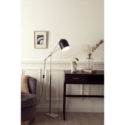 ATMOSPHERA Arc Suite - Lampadaire - H135 cm - Noir et doré